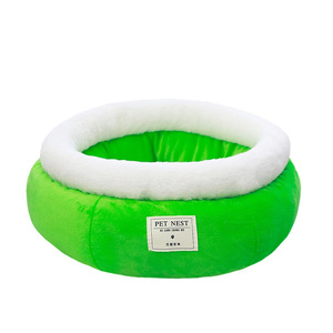 Pet Nest Round Pet Bed Green Soft Warm Cotton Dog Cat Sleeping <b>Mat</b> <b>Small</b> Medium Size - Product Image 5
