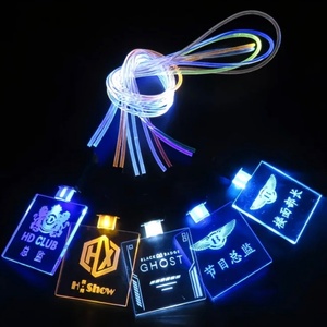 Badge nominatif lumineux LED en acrylique avec logo personnalisé pour festival <span class=keywords><strong>de</strong></span> musique, carte d'identité professionnelle, carte <span class=keywords><strong>de</strong></span> visite, avec cordon <span class=keywords><strong>de</strong></span> suspension pour bar - Product Image 4