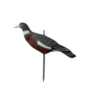 Appeau de pigeon réaliste en plastique PE demi-coquille, durable, avec piquet intégré pour la décoration de jardin et la chasse - Product Image 2