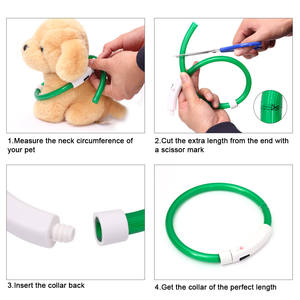 Accesorios para Perros <span class=keywords><strong>Collar</strong></span> LED Luminoso Impermeable Recargable por USB para Seguridad Nocturna de Mascotas - Product Image 5