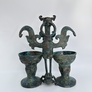 Vermilion kuş Rosefinch kupası yüzük zarif bronz Metal zanaat ayırt edici gaga hassas yüzey desenleri vitrin Superb - Product Image 1