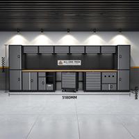 Livraison rapide, poste de travail multifonctionnel pour garage et atelier, armoire à outils robuste, plan de travail avec système de verrouillage à 3 points, plateau en bois