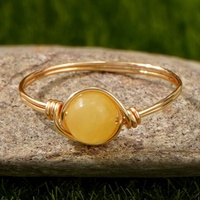 Bague en Gros de Cristal de Guérison Brut Pierre Naturelle Enroulée de Fil de Cuivre Gemme Irrégulière Ajustable Bijoux pour Hommes Femmes