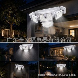 Solar <b>LED</b> <b>Light</b> 120 Degree Beam Angle White <b>Light</b> Outdoor Garage Lighting With <b>Motion</b> <b>Sensor</b> Waterproof Design - Product Image 3