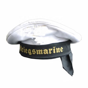 Gorro Blanco del Ejército Marino Alemán de la Segunda Guerra Mundial con Insignia de Pato Donald, 100% Algodón, para Uso en Exteriores, Tejido Común - Product Image 1