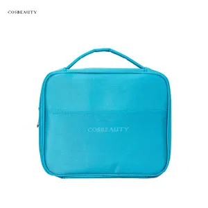 FAMA fabrika muhteşem yüzey küçük sevimli mavi Tote makyaj çantası fermuar makyaj çantası spor ve seyahat çantası