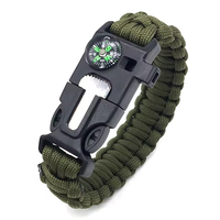 Paracorde sept brins tressée cinq-en-un en PP avec boussole, bracelet de survie et chauffage entièrement automatique pour la randonnée en extérieur