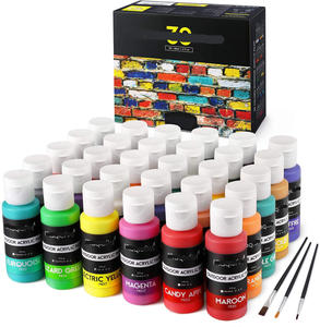 Ensemble de peinture acrylique de couleurs assorties pour enfants, débutants et étudiants, pigment de qualité supérieure - Product Image 2