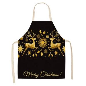 Delantal de Cocina Navideño sin Mangas, Personalizado con Logotipo, Diseño de Alce, en Tela Resistente de Algodón y Poliéster para Adultos - Product Image 4