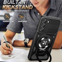 Étui de téléphone magnétique antichoc de qualité supérieure avec anneau de protection 360° pour Samsung A17 A37 A57 A15 A16 A55 5G S24 Funda Protectora Para Teléfono