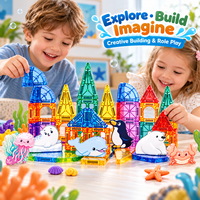 Blocs de construction magnétiques, mini tuiles de 3,75 cm, ensemble en boîte métallique, jouets éducatifs de construction magnétiques pour enfants d'âge préscolaire, tout-petits, cadeau pour enfants