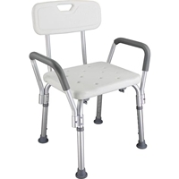 Siège de bain réglable en gros avec dossier et accoudoirs pour baignoire, chaises de bain pour personnes âgées et handicapées