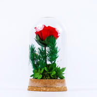 2025 nouvelles idées de produits pour toujours Roses fleur préservée dans une boîte en dôme en verre pour le cadeau de Noël Valentin