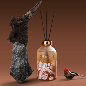 Difusor de Aromas de 500ml, de Larga Duración, con Diseño Floral Vintage y Pájaro, en Botella de Vidrio Mate, con Caja de Regalo de Lujo para Hogar y <span class=keywords><strong>Hotel</strong></span>, Venta al Por Mayor - Product Image 3