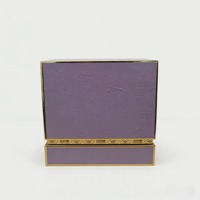 Se Aceptan Personalizaciones, Cajas de Embalaje de Lujo de Diseño Moderno, Cajas de Regalo Rígidas con Tapa Morada, Estampado en Lámina Dorada, Forro Personalizado
