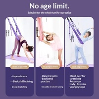 Sangle de yoga aérien en coton polyester – Hamac d'entraînement pour l'ouverture des hanches, les étirements des jambes, la flexibilité et les inversions