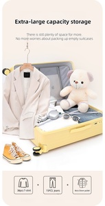 20/22/24/26/30 Inch ABS PC Smart Travel Luggage Set <strong>Multifunctional</strong> Cup Holder USB Port Durable Fashion <strong>Suitcase</strong> Simple Style - Product Image 3