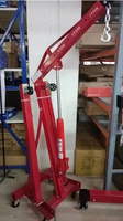 Crane de boutique T avec niveleur de moteur, grue moteur pliable de 2 tonnes avec double pompe