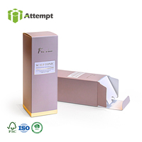 Caja de Papel Plegable Personalizada de Alta Gama, Ecológica y Biodegradable para Suero Cosmético y Crema Facial, con Laminado Mate y Forro de Esponja