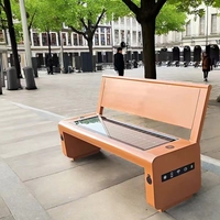 Siège de parc ombre extérieur chaises de parc intelligentes banc banc de parc solaire acier et bois aluminium banc de stade extérieur