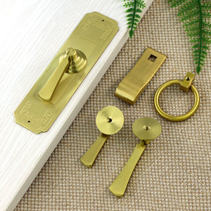New Chinese Style Brass Lever Handles For Cabinet Drawer Durable All <b>Copper</b> Pull <b>Knobs</b> - Product Image 2