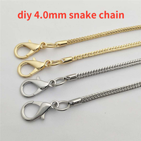 Chaîne de serpent en métal de haute qualité de 4,2 mm, personnalisée en usine, pour accessoires de sac à main, avec couleur et logo personnalisés, marque XLS