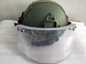 MICH ODグリーンUHMWPEアラミド弾道防護タクティカルヘルメット（3Aバイザー付き）頭部保護FAST M88ウェンディヘルメット（フェイスシールド付き） - Product Image 4