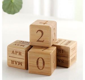 Yy643 Wholesale Custom Folk Art Style Wooden Office Desk Cube <b>Building</b> <b>Block</b> Calendar Base With Logo - Product Image 4