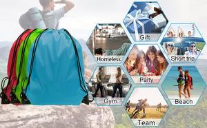 Mochila con Cordón de Alta Calidad a Precio de Fábrica, Logotipo Personalizado, Mochila con Cordón de Múltiples Colores para Gimnasio, Deportes, Playa - Product Image 4