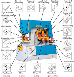 Machine universelle hydraulique de poinçon et de cisaillement avec un diamètre de poinçon en métal de 35 mm d'épaisseur de <span class=keywords><strong>50</strong></span> mm de capacité de 160 tonnes pour le traitement - Product Image 2
