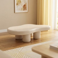Table basse mobile moderne en forme de nuage, design peu encombrant, noir et blanc, pour petits appartements, meubles de salon