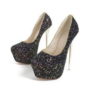 Hot Sale 20124 Sexy 20124 New Waterproof Platform 16cm High Heel Women's Shoes <b>Large</b> Size Steel Tube Dance High Heels - Product Image 6