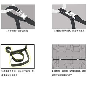 Support de canne à pêche Ztc462, sangles en nylon pour canne à leurre, fixation sur voiture, noir, paquet de 2 - Product Image 3