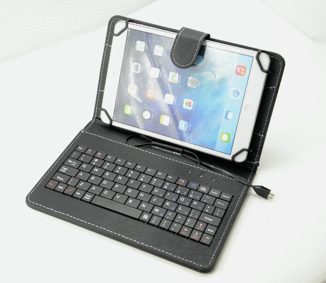 Universal Tablet Pc Leather Keyboard case 10.2 11.6 Inch ,  Folding Stand Cover Tablet Pc Keyboard Leather case with Usb Cable