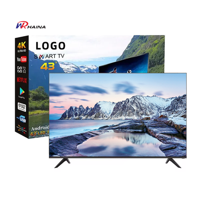 HAINA Wifi Slim Televisore43 50 55 Inch Television Android Tv 60 65 75 85 Inch Smart 4k Uhd Large Screen Frameless Qled Led Tvs