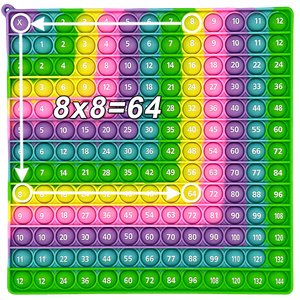 Jouet sensoriel en silicone pour la multiplication et l'addition de 1 à 12, jouet anti-stress, jouet éducatif <span class=keywords><strong>Montessori</strong></span> pour l'apprentissage des mathématiques pour enfants - Product Image 1