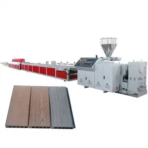 WPC Decking Board Profile Making Machine WPC Outdoor Terrace Floor Extrusion Line