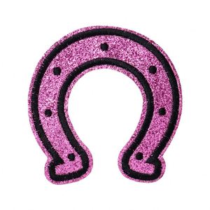 Nouveaux patchs thermocollants brodés à paillettes, motifs crâne, doigt, nœud et fer à cheval, colorés, pour vêtements - Product Image 5