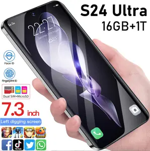 Hoge Kwaliteit Groothandel S24 Ultra 7.3 Hd Scherm Telefoons Ontgrendeld Originele Hand Mobiele Telefoons Voor Originele S24 Ultra 16G 1Tb