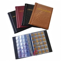 Protège-album de rangement personnalisé en cuir PU transparent avec fermeture éclair, 120 pochettes, imprimé UV, pour pièces de monnaie