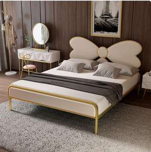 Canapés-lits pour chambre à coucher créative en métal <span class=keywords><strong>forgé</strong></span> pour étudiants Canapés-lits pour enfants européens et américains de taille royale lits superposés bon marché en métal avec cadre de <span class=keywords><strong>lit</strong></span> - Product Image 2