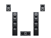 Altavoces Swan Jam&Lab de 6 y 8 Pulgadas para Cine en Casa, Sistema de Sonido HiFi, Altavoces Frontales, Centrales y Surround 2.0, 5.0