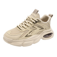 Nouvelles chaussures pour hommes en maille rétro respirante, tendance, polyvalentes, plateforme épaisse pour amortir les chocs, baskets décontractées, chaussures de course