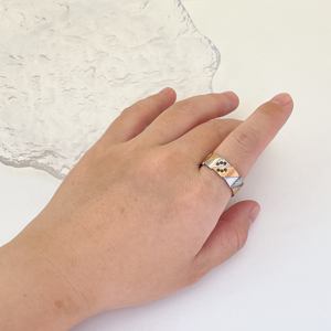 Модное минималистичное кольцо из нержавеющей стали с позолотой 18K и цирконами, высококачественный дизайн с гравировкой, для мужчин и женщин, для свадьбы - Product Image 5