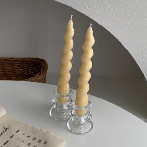 Bougeoirs en cire de soja en spirale française, lot de 2, écologiques, pots à bougies d'aromathérapie, décoration de mariage, Saint-Valentin - Product Image 5