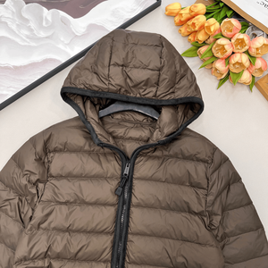 Women's Lightweight <b>Packable</b> Hooded Puffer <b>Jacket</b> Quilted Insulated Full Zip Casual Outerwear for Fall and Winter Travel - Product Image 4