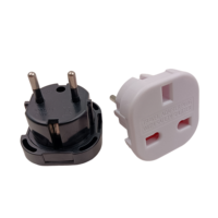 Adaptateur de voyage-UK vers EU Euro Adaptateur européen Prise blanche 2 broches