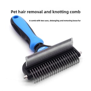 Kit de toilettage pour chiens et chats en acier inoxydable : peignes démêlants fins, coupe-ongles, gants et autres accessoires de toilettage pour animaux - Product Image 3