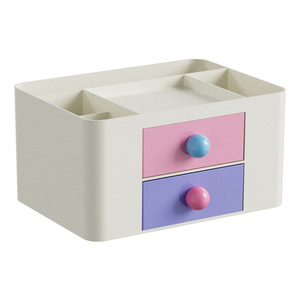 Offre Spéciale JOOHUB – Organisateur de Bureau Carré en Plastique <span class=keywords><strong>à</strong></span> Tiroirs, Style Romantique Parisien, Grande Capacité pour Crayons et Articles de Papeterie - Product Image 5