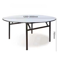 Table de banquet commerciale moderne personnalisée en stratifié pour hôtel, mariage, ferme, salon, événements extérieurs - Pliable